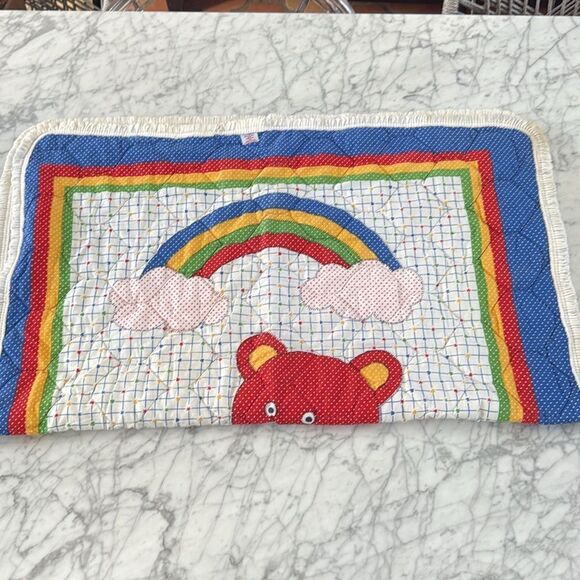 Baby Dreams Vintage 1984 Infant Crib Quilt Rainbow Gender Neutral OS - Picture 8 of 9